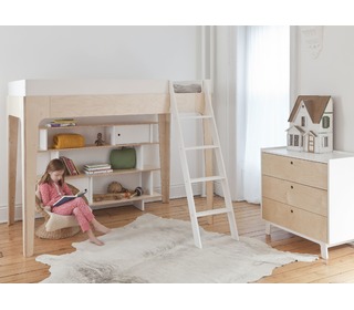 Perch Loft Bed White/Birch - Oeuf NYC